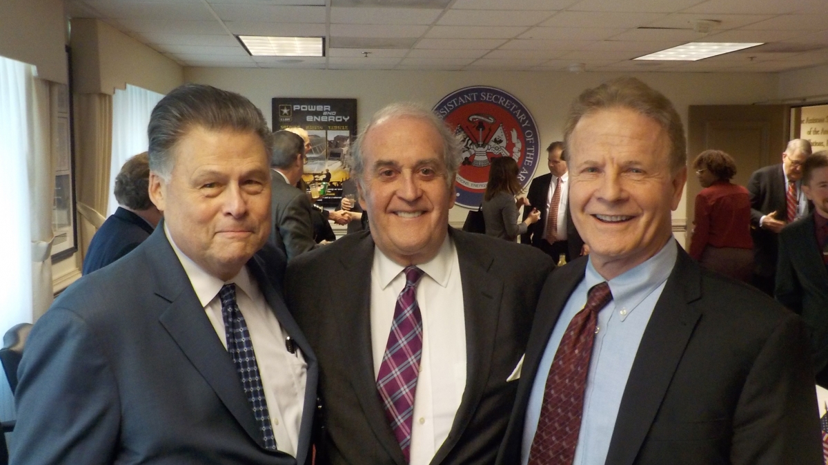 Alex (center) with former Assistant Secretary of the Army for Civil Works Bob Dawson (left) and EEMI Co-Director Jonathan Deason (right) 