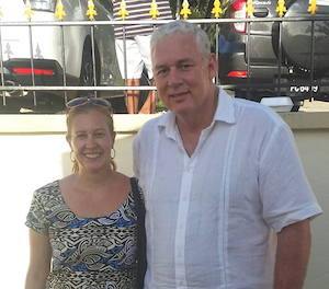 Kristin with St. Lucia Prime Minister Allen Chastanet - small