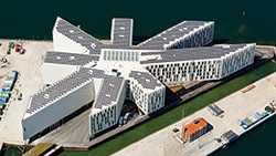 overhead shot of the UN Climate Technology center building