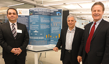 EEM Doctoral candidate Mohammed Qaradaghi, GW Asst VP for Research Tom Russo and Prof. Deason